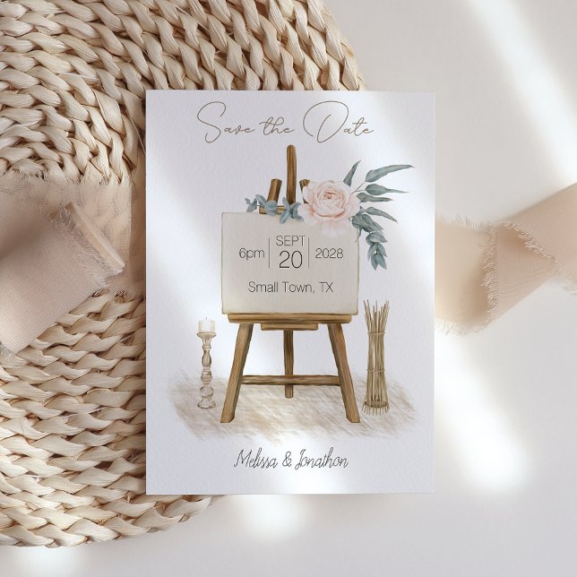 Modern Boho Pink Elegant Floral Save The Date (Von Creator hochgeladen)