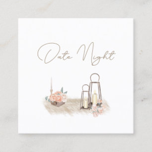Modern Boho Pink Elegante Florenz Abendkarte Quadratische Visitenkarte