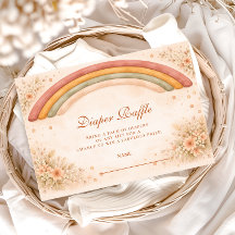 Modern Boho Rainbow Diapper Raffle