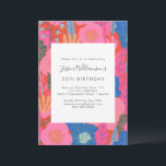Modern Boho Red Floral 30. Geburtstag Party Einladung<br><div class="desc">Custom Colorful Boho Modern Red Floral 30. Geburtstag Party Einladung - der gesamte Text ist editierbar,  sodass er für jedes Alter bearbeitet werden kann</div>