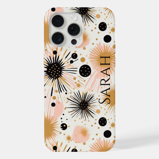 Modern Boho Rosa Stern  iPhone 15 Pro Max Hülle (Rückseite)