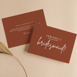 Modern Boho Terracotta Bridesmaid Vorschlag Karte<br><div class="desc">Modern Boho Terracotta Bridesmaid Vorschlag Card. Das Wort "Brautjungfrau" ist nicht editierbar. Karo der Auflistung für mehr passende Elemente.</div>
