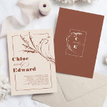 Modern Boho Terracotta Burnt Orange Wedding Einladung<br><div class="desc">Diese trockene Pampasgras Terracotta und ecru Hochzeitseinladung zeigt fett Typografie und stellt minimalistisches Design dar. Es erinnert an die große Wüste, die sonnigen Strände und die romantische Oase an der Küste. Dieser Stil ist perfekt für Ihre böhmische Hochzeit am Meer oder im Landgarten, sowie für viele andere Themen. Ihre Freunde...</div>