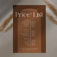 Modern Boho Terracotta Hair Nails Salon Preisliste