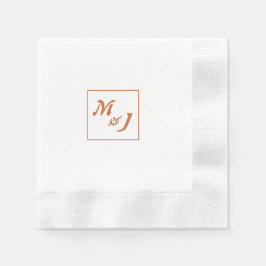 Modern Boho Terracotta Minimalistische Hochzeit Serviette