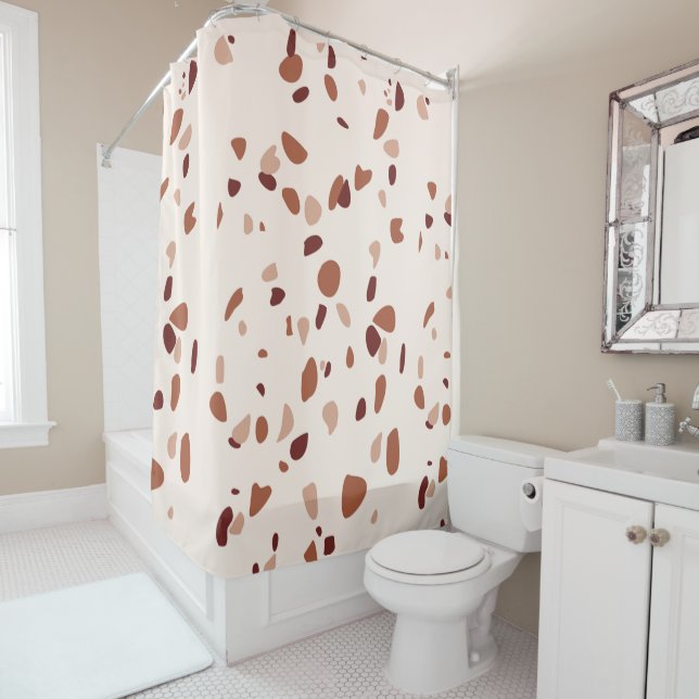Modern Boho Terrazzo Muster Duschvorhang (Beispiel)