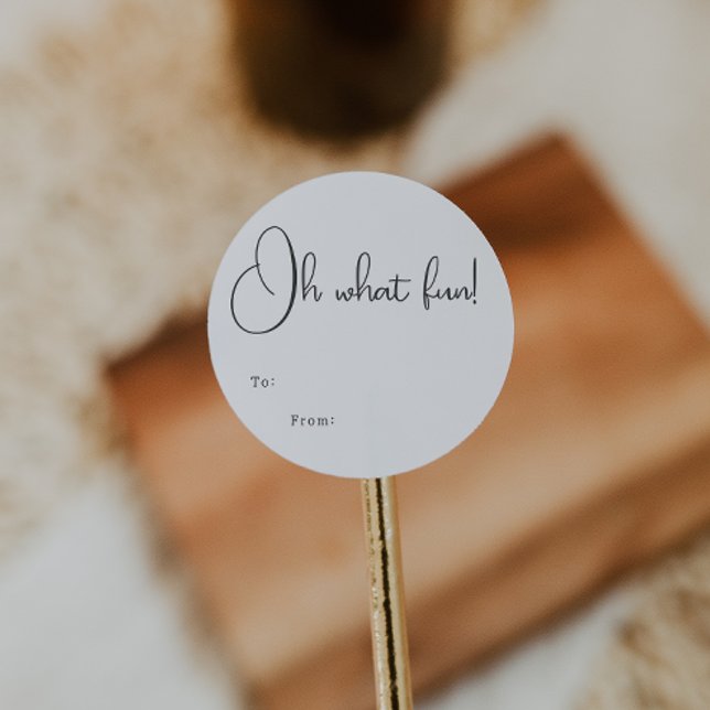 Modern Boho, was für ein Spaß! Runder Aufkleber (Von Creator hochgeladen)