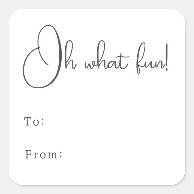 Modern Boho, was Spaß macht Quadratischer Aufkleber (Vorderseite)