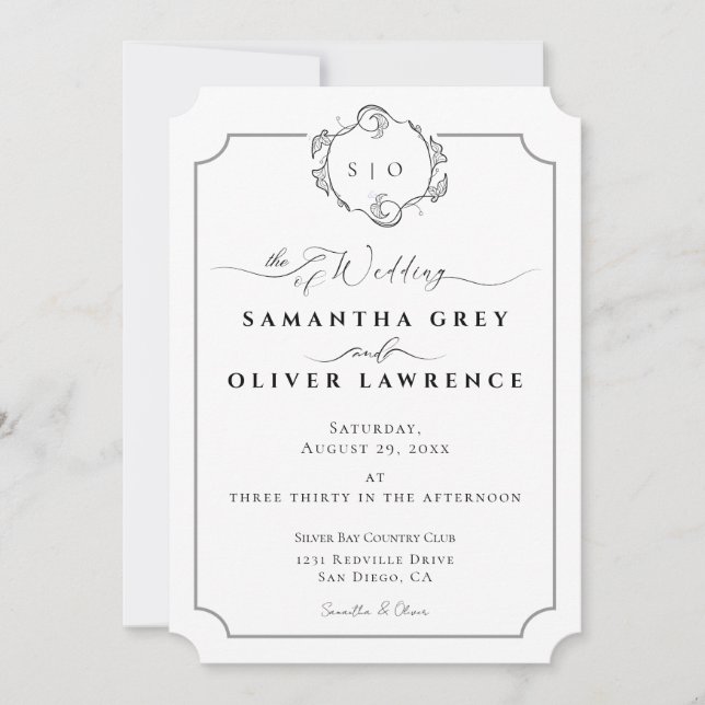 Modern boho Wedding Invitation (Devant)