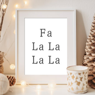 Modern Boho Weihnachten Fa La Walla Kunstvoll wand Poster