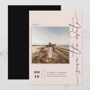 Modern Boho Wüste Quadratisches Foto Save-the-Da Save The Date