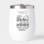 Modern Bold 50th any Age Birthday Personalisiert<br><div class="desc">Moderner,  mutiger 50. Geburtstag Personalisierter Thermalweintumbler</div>
