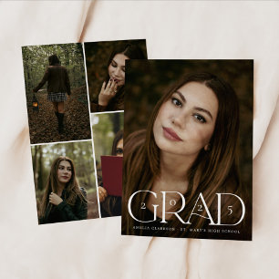 Modern Bold 5 Foto Personalisierte Karte