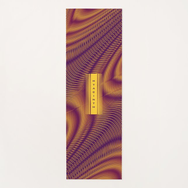 Modern Bold Abstract Purple Unique Trippy Custom Yogamatte (Vorderseite)