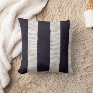 Modern Bold Blue texturierte Streifen Kissen