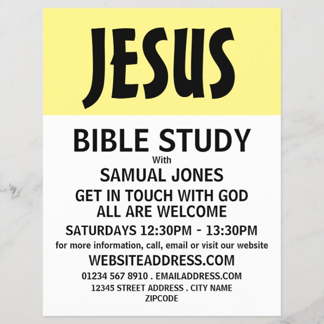 Modern Bold, Christian Bible Class Advert Flyer (Vorne)