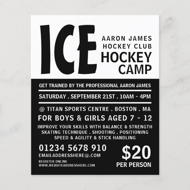 Modern Bold, Eishockey Camp Flyer (Vorne)
