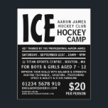 Modern Bold, Eishockey Camp Flyer<br><div class="desc">Modern Bold,  Hockey Camp Advertising Flyers By the Business Card Store.</div>