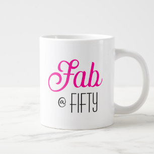 Modern Bold Fifty & Fantastisch 50. Geburtstag Jumbo-Tasse