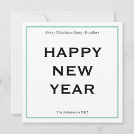 Modern Bold Holiday Card | Custom Text Minimalist  Feiertagskarte