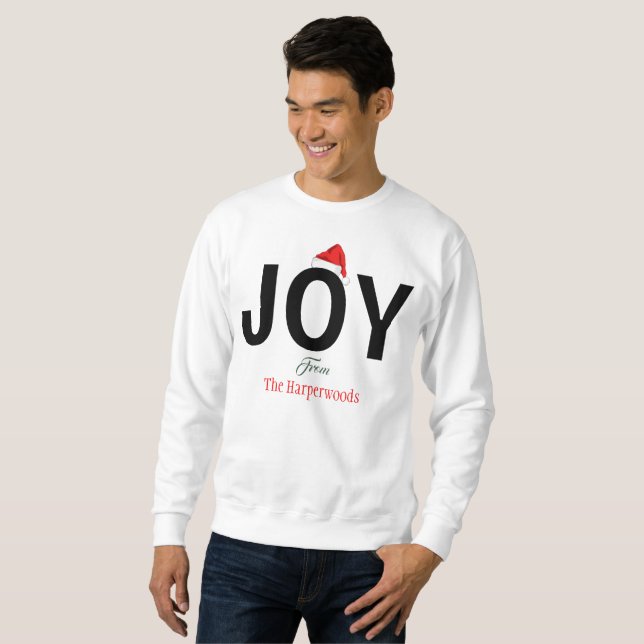 Modern Bold JOY Simple Elegante Weihnachtsfamilie Sweatshirt (Vorne ganz)