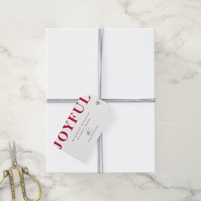 Modern Bold JOYFUL Urlaub Geschenkanhänger (Mit Garn)