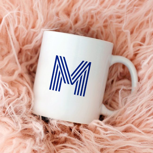 Modern Bold Monogram | Jede Farbe Kaffeetasse (Von Creator hochgeladen)