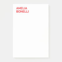 Modern Bold Red Name Minimalistisch Beruflich