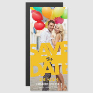 Modern Bold Tilt Save the Date Foto Magnet Card