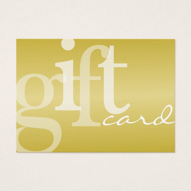 Modern Bold Typografy Gold Foil Gift Card (Vorderseite)