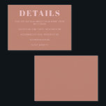 Modern Bold Typografy Terracotta Pink Bat Mitzvah Begleitkarte<br><div class="desc">Modern Bold Typografy Terracotta Pink Bat Mitzvah Einschließungskarte</div>