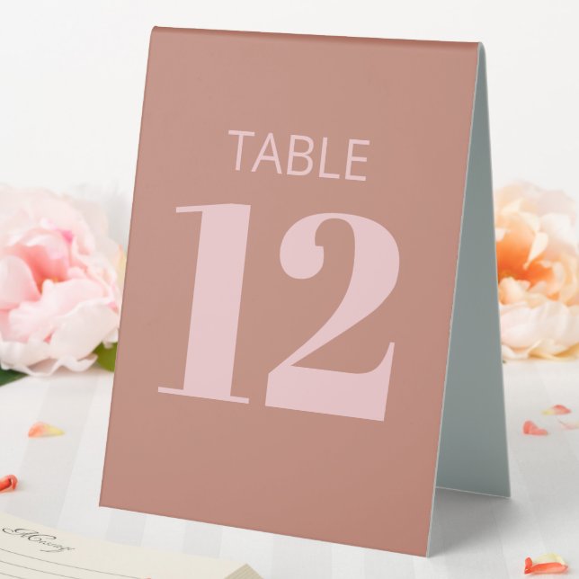 Modern Bold Typografy Terracotta Pink Bat Mitzvah Tischaufsteller (In Situ (Hochzeit))