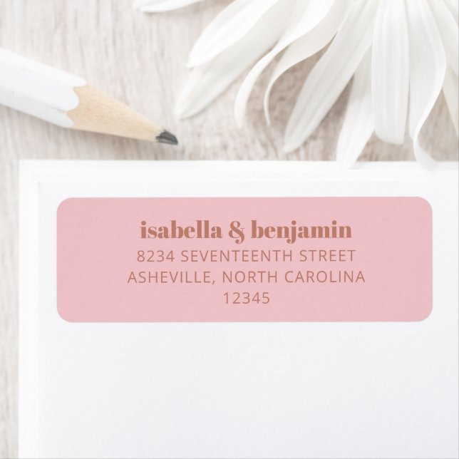 Modern Bold Typografy Terracotta Wedding Address (Insitu)