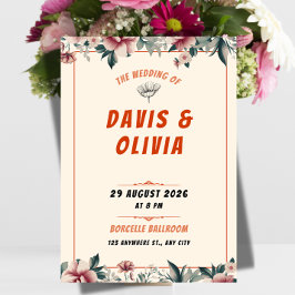 Modern Bold Wedding Invitation - Clean Elegant  Einladung