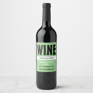 Modern Bold, Weinbar/Weingut Weinetikett