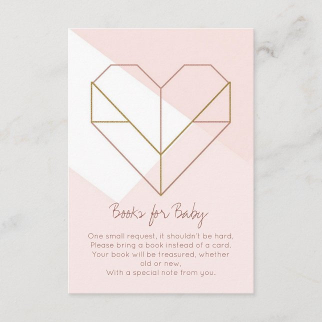 Modern Books for Baby Card – Abstract Geometric Begleitkarte (Vorderseite)