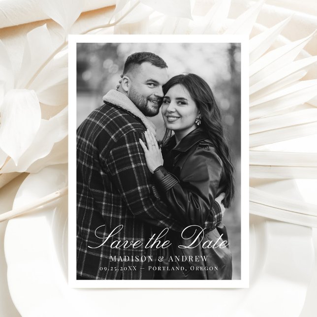 Modern Border Photo Wedding Save The Date (Von Creator hochgeladen)