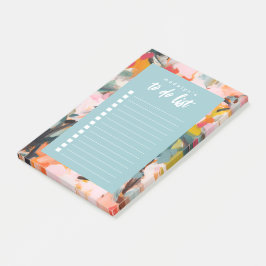 Modern Botanical Abstract Art To Do List Post-it Klebezettel
