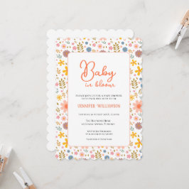 Modern Botanical Baby Shower invitation Einladung