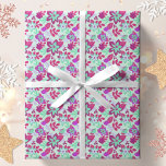 Modern Botanical Christmas Holiday Floral Geschenkpapier<br><div class="desc">This Christmas wrapping paper features a modern floral pattern design.</div>