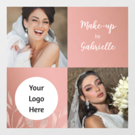 Modern Botanical Dusty Rose Boho Photo Script Fensteraufkleber