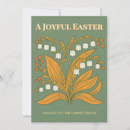Modern Botanical Easter Blessings Einladung