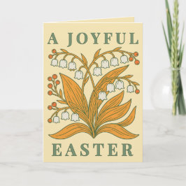 Modern Botanical Easter Blessings Karte