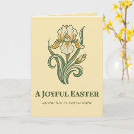 Modern Botanical Easter Blessings Karte