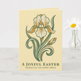 Modern Botanical Easter Blessings Karte