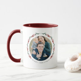 Modern Botanical Photo Christmas Tasse