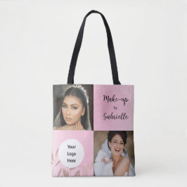 Modern Botanical Soft Pink Boho Photo Script Logo Tasche
