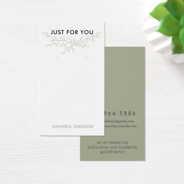 Modern Branch Earthy Earring Display Card (Schreibtisch)