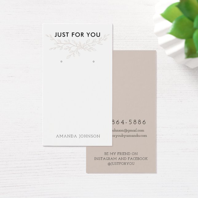 Modern Branch Earthy Earring Display Card (Schreibtisch)