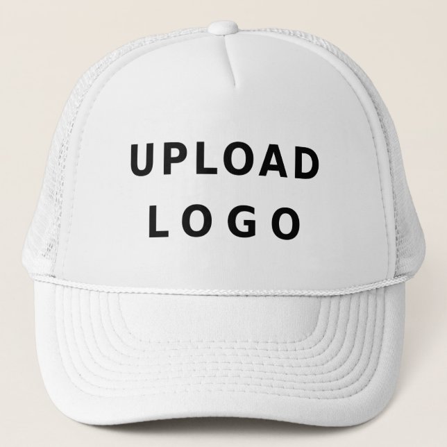 Modern Branded Promotional Business Logo – White Truckerkappe (Vorderseite)